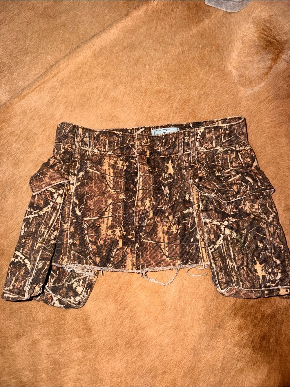 REVICE Brown Camo Utility Mini Skort